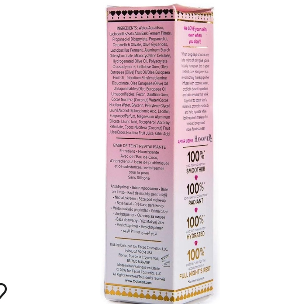 Too Faced Hangover RX replenishing face primer NWT 1.35 oz - Picture 4 of 4